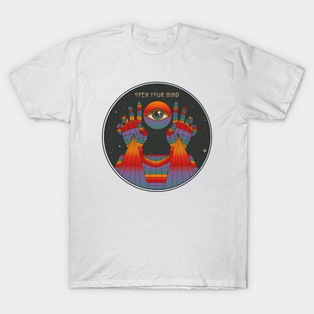 Open your Mind, Psychedelic Art T-Shirt by Inktally